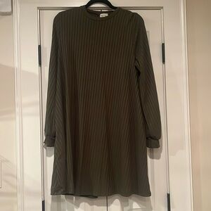 Maternity green sweater dress
